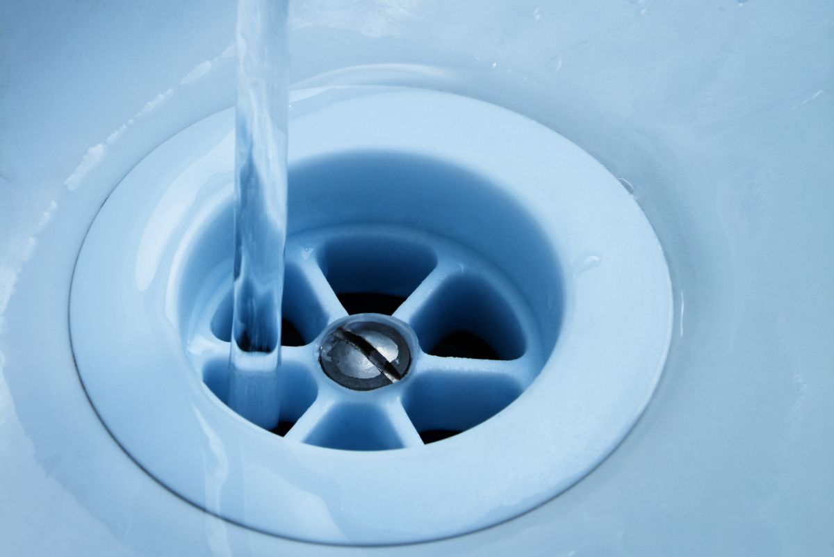 A Clean Drain after a Hydro Jet Drain Cleaning in a Raleigh Office